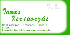 tamas kiripoczki business card